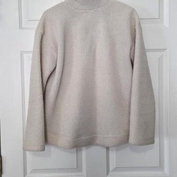 Old Navy Cream Teddy Jacket with Navy Trim - Picture 4 of 4